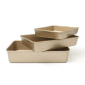 Martha Stewart Gallen 3pc Carbon Steel Bake Pan Set - Champagne - Non-Stick - Gift Box