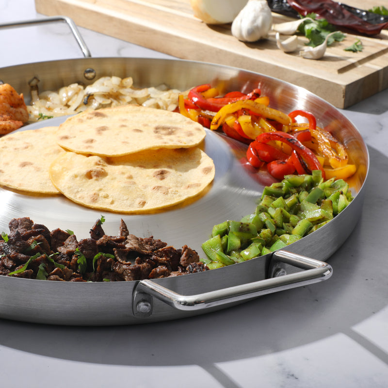 Oster Sangerfield 15.75" Stainless Steel Convex Comal w/ Handles - Brushed - Open Stock  Color Label