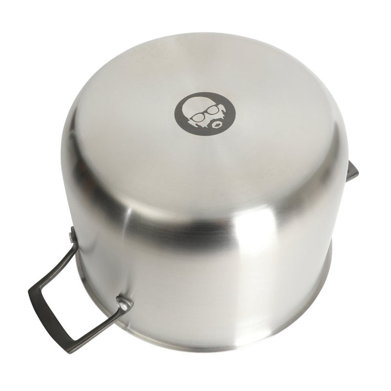 Babish 8qt Triply Stainless Steel Stockpot w/ Glass Lid & Black PVD Handle - Color Sleeve w/ Remailer