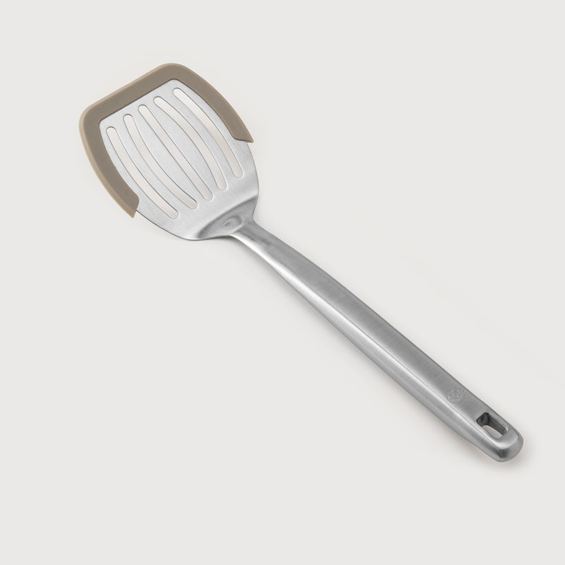 Calphalon Prime Stainless Steel Slotted Turner w/ Silicone Rim - Open Stock w/ Tie Card