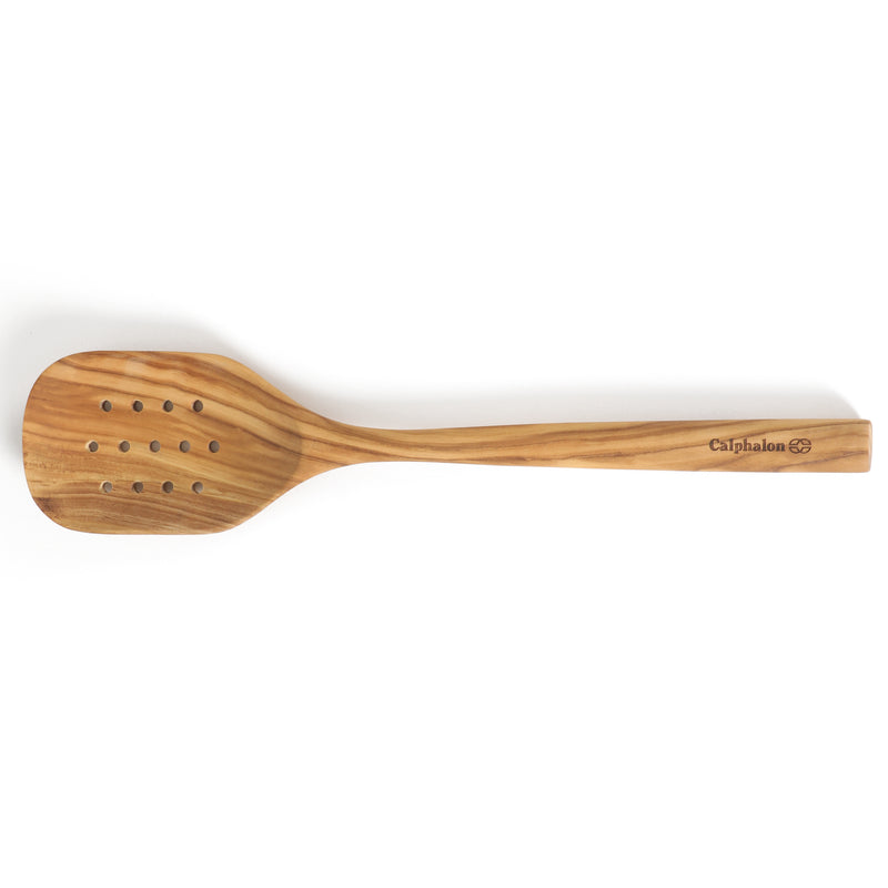 Calphalon Edge 13" Olive Wood Slotted Spoon - Open Stock w/ Tie Card