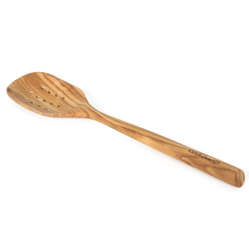 Calphalon Edge 13" Olive Wood Slotted Spoon - Open Stock w/ Tie Card