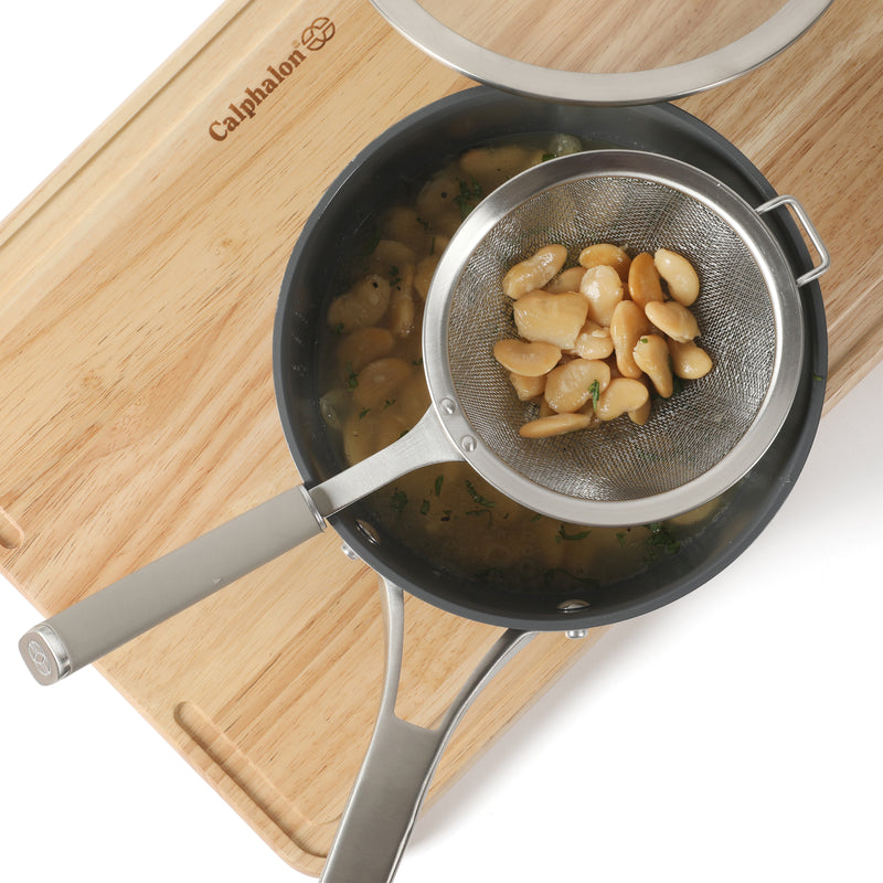 Calphalon Edge Stainless Steel Head Medium Strainer Open Stock w/ Tie Card