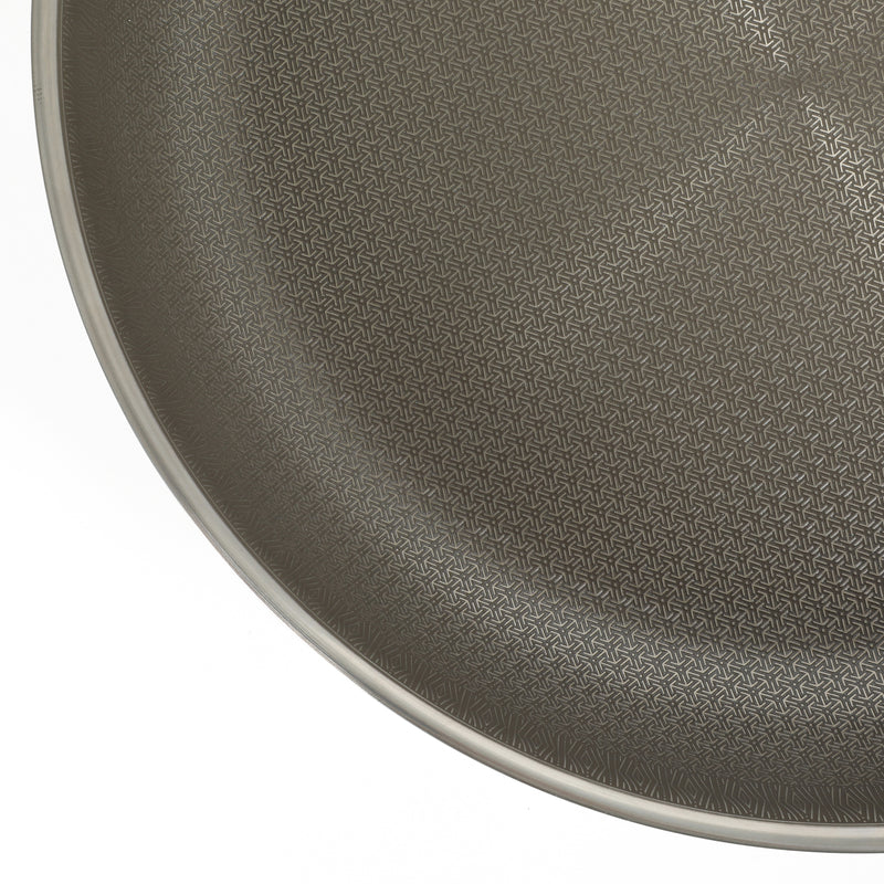 Martha Stewart Badgley 8" Tri-Ply Stainless Steel Etching Ceramic Non-Stick Fry Pan - Color Sleeve