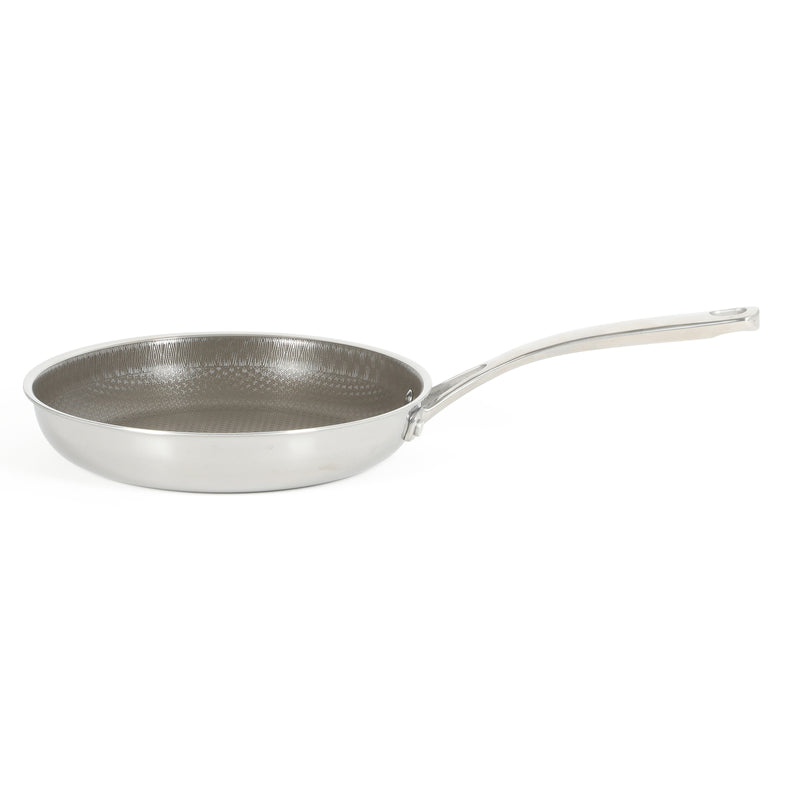 Martha Stewart Badgley 9.5" Tri-Ply Stainless Steel Etching Ceramic Non-Stick Fry Pan - Color Sleeve