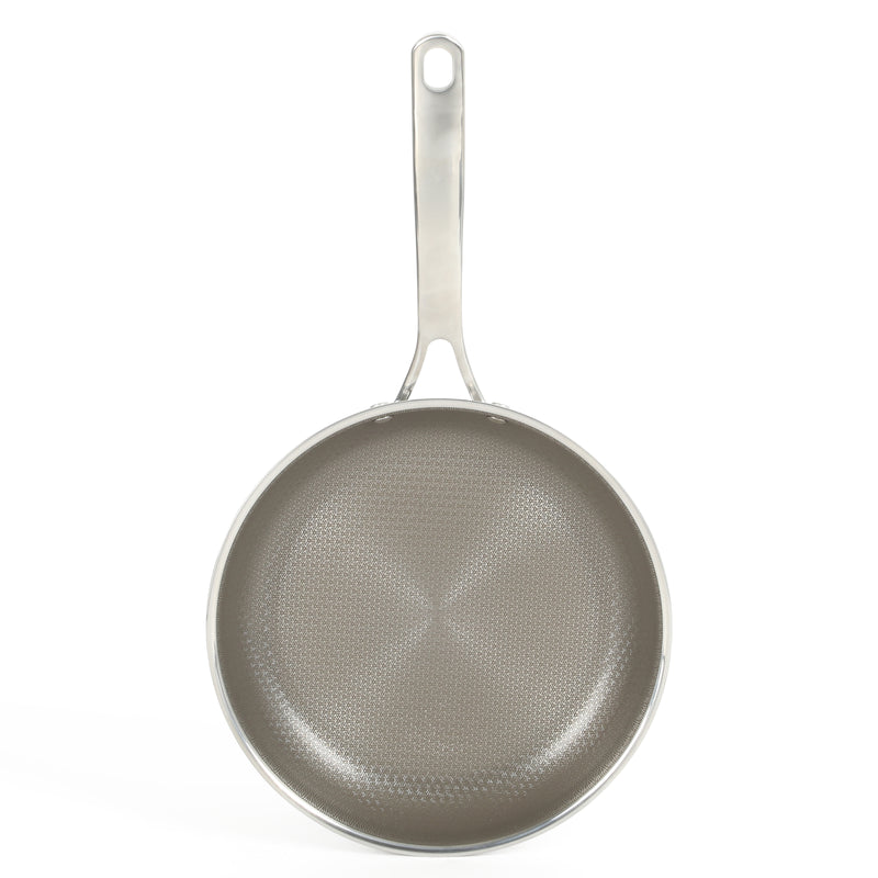 Martha Stewart Badgley 9.5" Tri-Ply Stainless Steel Etching Ceramic Non-Stick Fry Pan - Color Sleeve