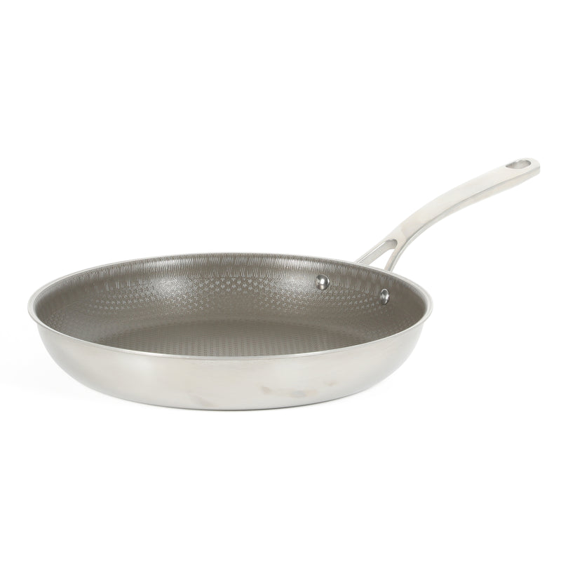Martha Stewart Badgley 11" Tri-Ply Stainless Steel Etching Ceramic Non-Stick Fry Pan - Color Sleeve