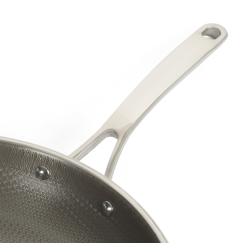 Martha Stewart Badgley 11" Tri-Ply Stainless Steel Etching Ceramic Non-Stick Fry Pan - Color Sleeve
