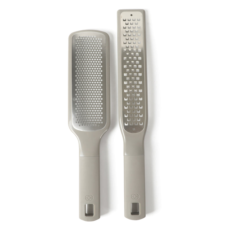 Calphalon Prime  2 pc Stainless Steel Long & Short Grater Set w/ Covers - Open Stock w/ Tie Card