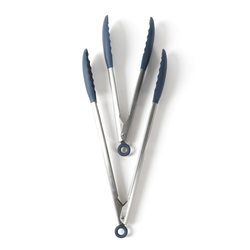 Calphalon Edge 2 pc Stainless Steel / Silicone HeadFood Tongs - Open Stock w/ Tie Card