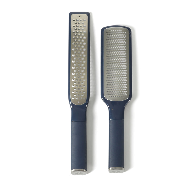Calphalon Edge - 2 pc Stainless Steel Head Long & Short Graters w/ Cover - Open Stock w/ Tie Card