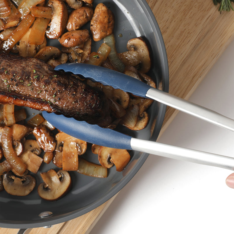 Calphalon Edge Stainless Steel / Silicone HeadFood Tongs - Open Stock w/ Tie Card