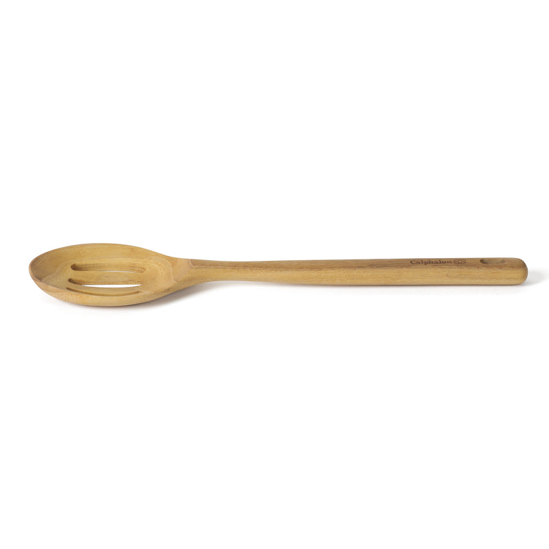 Calphalon Prime  13" Teak Wood Slotted Spoon - Open Stock w/ Tie Card