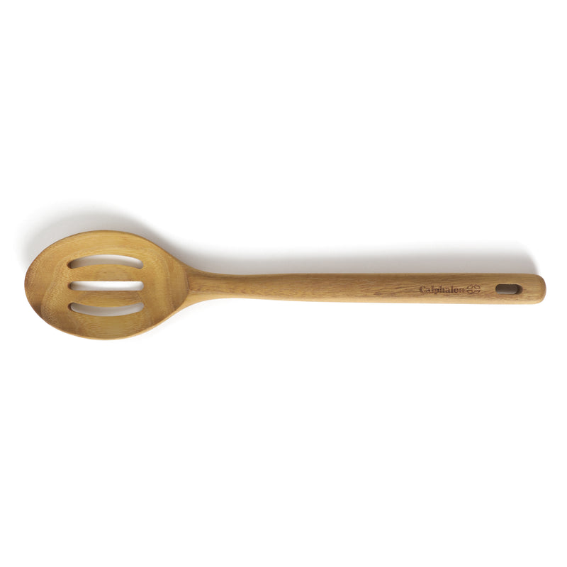 Calphalon Prime  13" Teak Wood Slotted Spoon - Open Stock w/ Tie Card