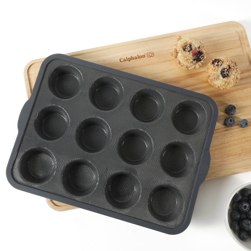 Calphalon Omni 12 Cup Silicone Muffin Pan - Open Stock w/ Color Sleeve