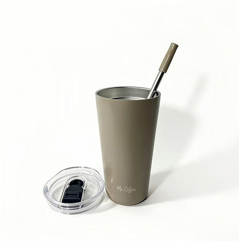 Mr. Coffee Java Quest 23oz Double Wall Stainless Steel Tumbler w/ Stainless Steel Straw - Open Stock w/ UPC Label