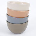 Gibson Home Marine Paradise 4 pc 4" Stoneware Bowl Set - Assorted Colors - Rubber Band w/ Hang Tag