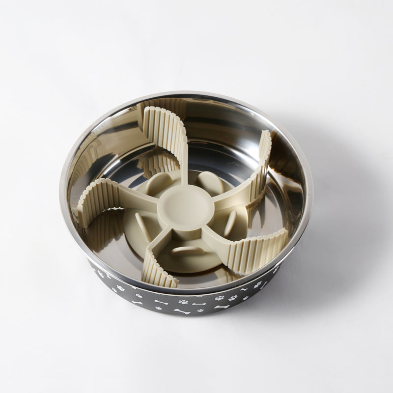 Gibson Home Curious Canines 7.5" Silicone Pet Slow Feeder Insert - Open Stock w/ Color Sleeve