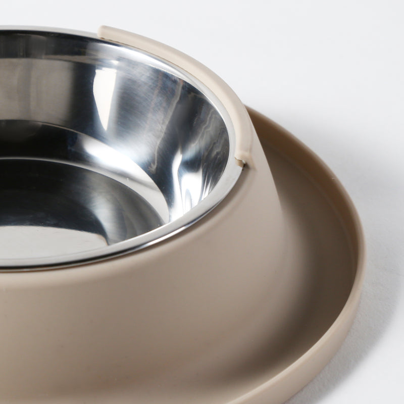 Gibson Home Curious Canines 2 pc 16" Stainless Steel Bowl & Silicone Slow Feeder On Silicone Mat - Open Stock w/ Color Sleeve