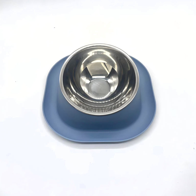 Gibson Home Tummy Tales 8.5" Stainless Steel Pet Bowl w/ PP Stand - Open Stock w/ Color Sleeve
