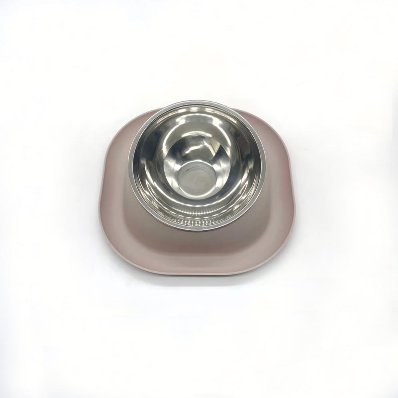 Gibson Home Tummy Tales 8.5" Stainless Steel Pet Bowl w/ PP Stand - Open Stock w/ Color Sleeve