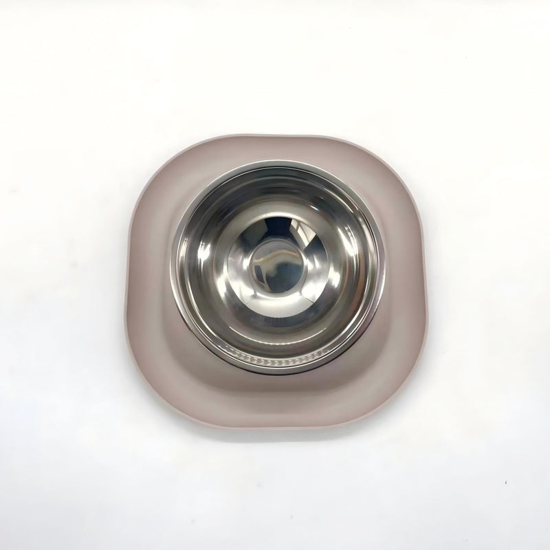 Gibson Home Tummy Tales 8.5" Stainless Steel Pet Bowl w/ PP Stand - Open Stock w/ Color Sleeve
