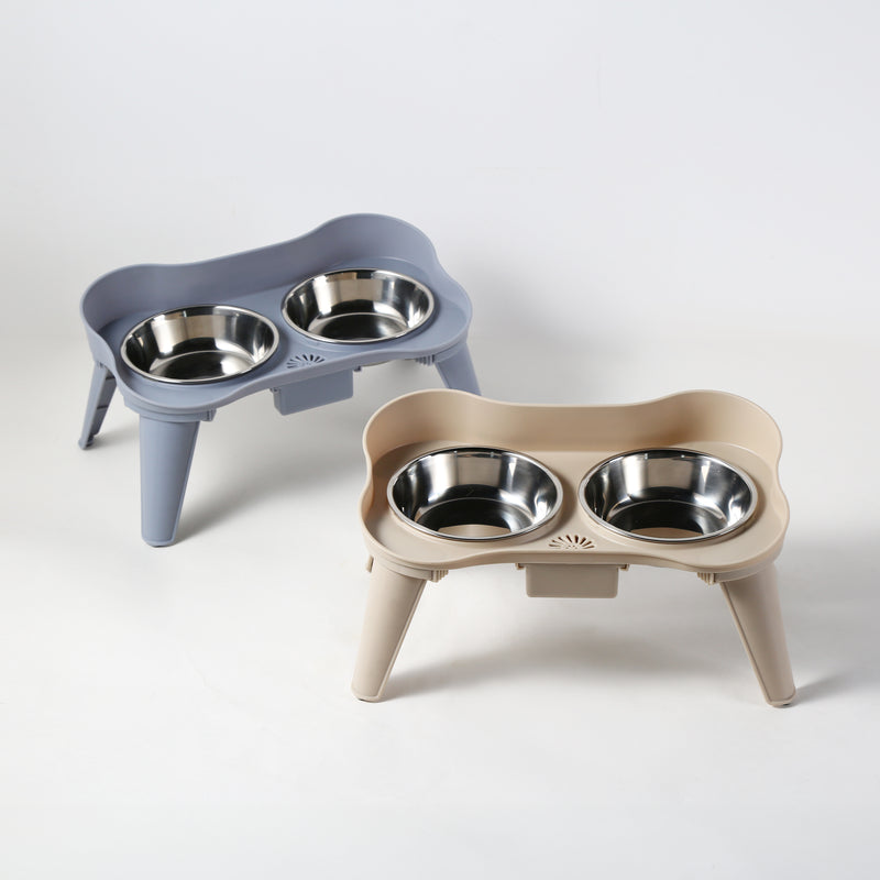 Gibson Home Wags N' Whiskers 2 pc 12oz Stainless Steel Pet Bowl w/ PP Stand - Open Stock w/ Color Label & Shrink Wrap