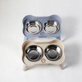 Gibson Home Wags N' Whiskers 2 pc 12oz Stainless Steel Pet Bowl w/ PP Stand - Open Stock w/ Color Label & Shrink Wrap