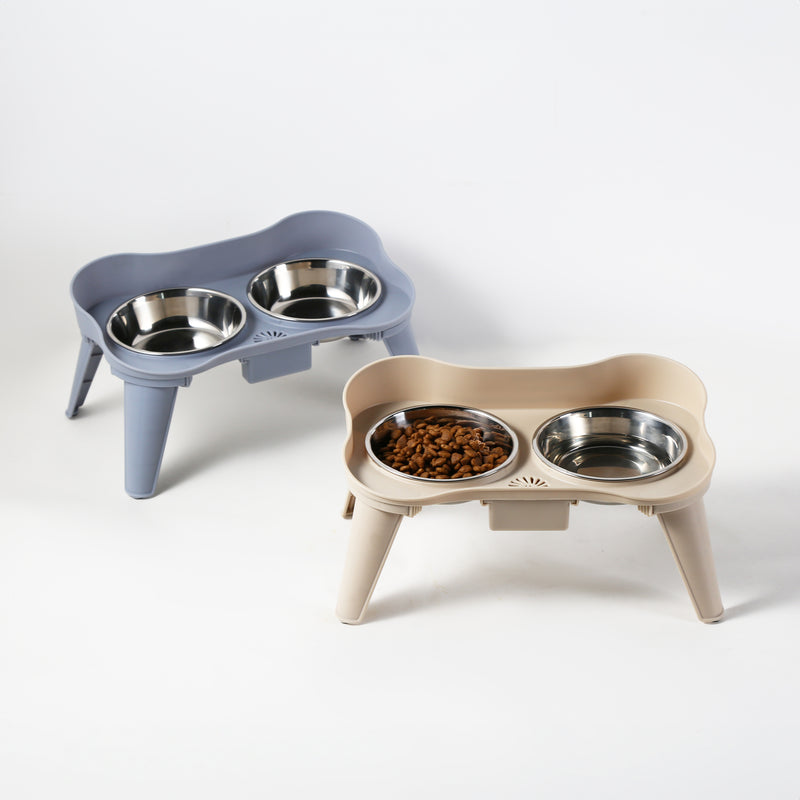 Gibson Home Wags N' Whiskers 2 pc 12oz Stainless Steel Pet Bowl w/ PP Stand - Open Stock w/ Color Label & Shrink Wrap