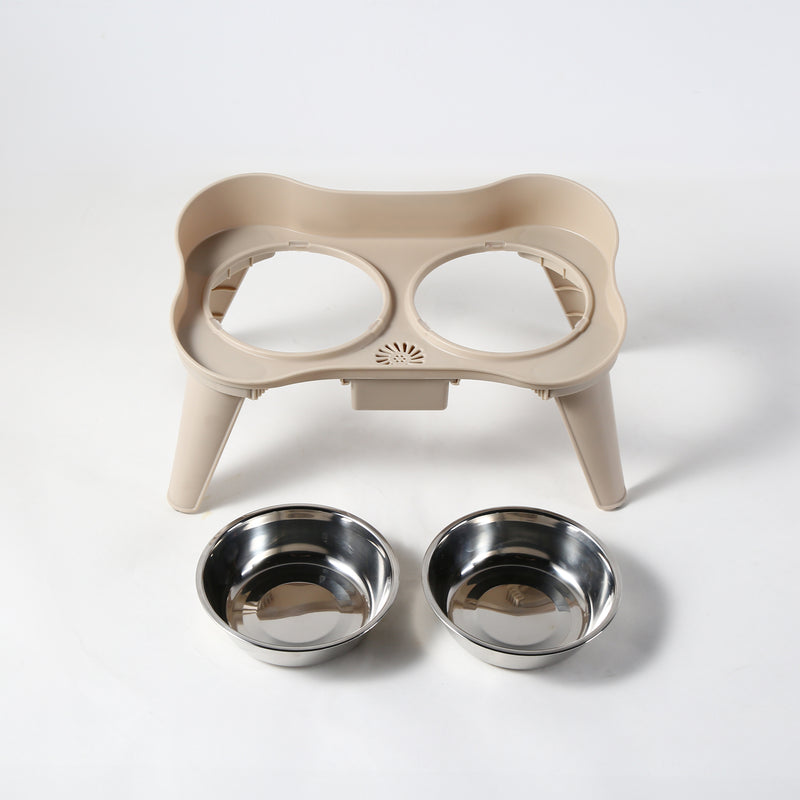 Gibson Home Wags N' Whiskers 2 pc 12oz Stainless Steel Pet Bowl w/ PP Stand - Open Stock w/ Color Label & Shrink Wrap