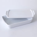 Gibson Elite Gracious Dining 1.9qt (1.8 Liter) Solid Color Stoneware Baker w/ Stoneware Lid - Color Sleeve