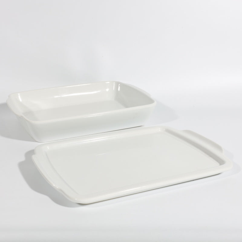 Gibson Elite Gracious Dining 1.9qt (1.8 Liter) Solid Color Stoneware Baker w/ Stoneware Lid - Color Sleeve
