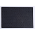 Gibson Home Paw Creations 23.5" Feeding Mat - Rectangle - Black - Silicone - Open Stock w/ Sticker