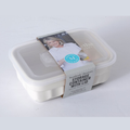 Martha Stewart Broadbrook 7" x 5.25" Rectangle Storage w/ PP Lid - Rectangle - Cream - Stoneware - Color Sleeve
