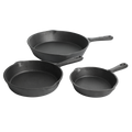 Gibson Home General Store Addlestone 3 pc Preseason Cast Iron Skillet Set - Gift Box