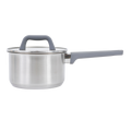 Oster Beauford 2qt Stainless Steel Saucepan w/ Glass Lid - Soft Touch Bakelite Handle - Flat Glass Lid - Color Sleeve