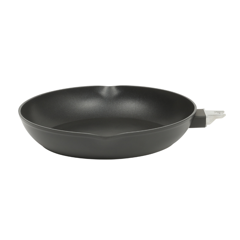 Oster Smarthandle Advance 4pc Forged Aluminum 1.8 qt Sauce Pan w/ Lid & 10" Frying Pan w/ Detachable Handle - Matte Black - Non-Stick Interior - Induction Base - Bakelite Handle - Gift Box (Open Window)