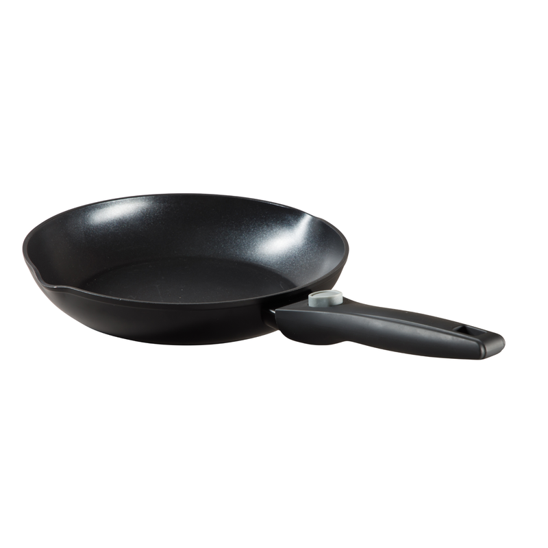 Oster Smarthandle Advance 4pc Forged Aluminum 1.8 qt Sauce Pan w/ Lid & 10" Frying Pan w/ Detachable Handle - Matte Black - Non-Stick Interior - Induction Base - Bakelite Handle - Gift Box (Open Window)