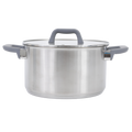 Oster Beauford 6.5qt Stainless Steel Dutch Oven w/ Glass Lid - Soft Touch Bakelite Handle - Flat Glass Lid - Color Sleeve