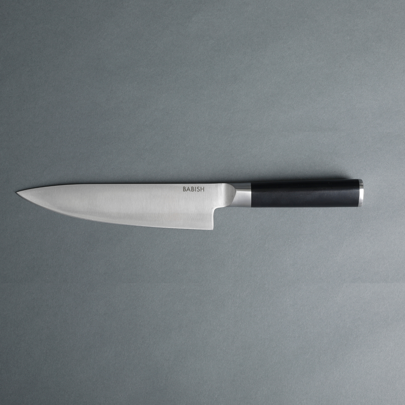 Babish 8" German Steel Chef Knife - ABS Handle - Stainless Steel - Gift Box w/ Remailer