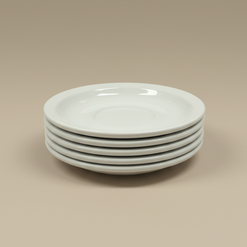 Gibson Elite Gracious Dining  9 pc 7oz Cup & 5.9" Saucer Set w/ Metal Rack - Gift Box