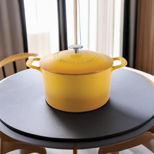 Martha Stewart Gatwick 7qt Enamel Cast Iron Dutch Oven w/ Lid - Classic Blue / Gunmetal Gray / Martha Blue / White / Yellow