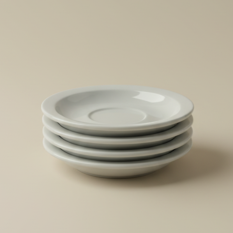 Gibson Elite Gracious Dining  9 pc 3oz Cup & 4.6" Saucer Set w/ Metal Rack - Gift Box
