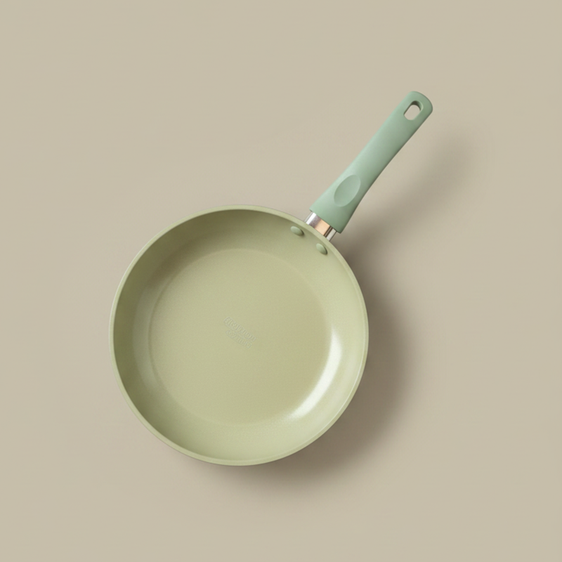 Oster Sutterville Choice 12" Aluminum Frying Pan - Non-Stick Ceramic Interior - Bakelite Handle - Open Stock w/ Color Label