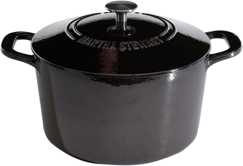 Martha Stewart Gatwick 7qt Enamel Cast Iron Dutch Oven w/ Lid - Classic Blue / Gunmetal Gray / Martha Blue / White / Yellow