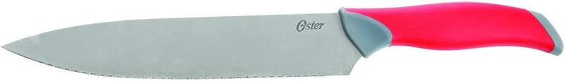 Oster Lindbergh 14pc Stainless Steel Cutlery Set w/ Color Stained Wood Block - TPR/PP Handle - Gift Box
