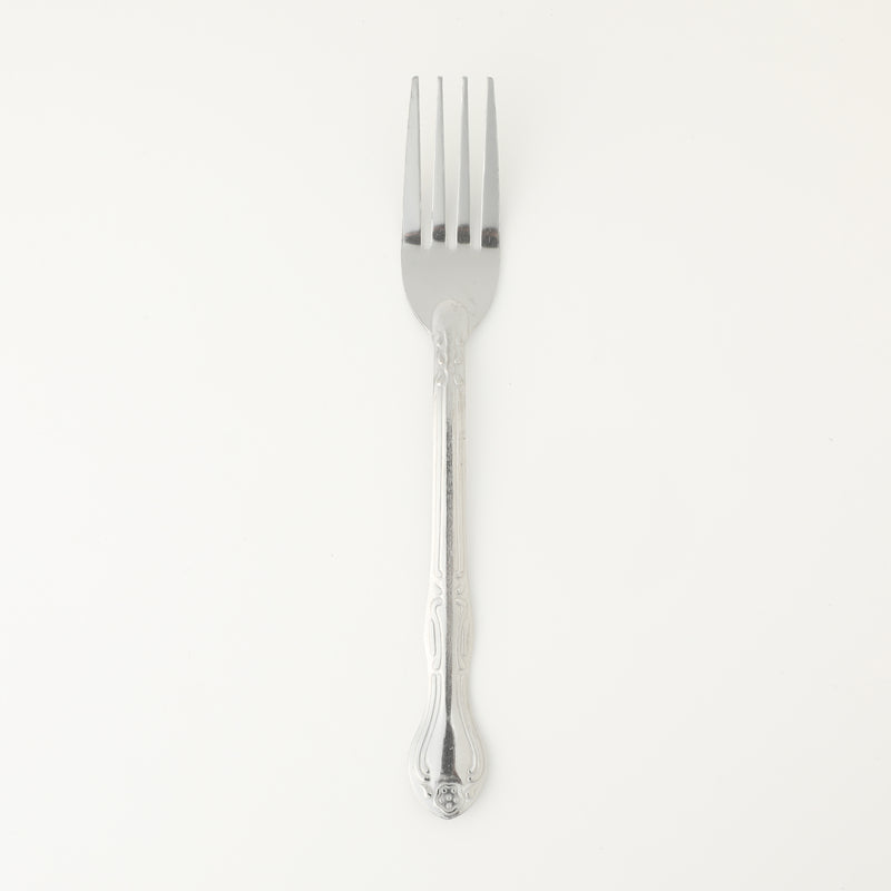 Gibson Home Abbie 4 Pack Dinner Fork - Tumble Finish - Stainless Steel - Hang Tag - PDQ