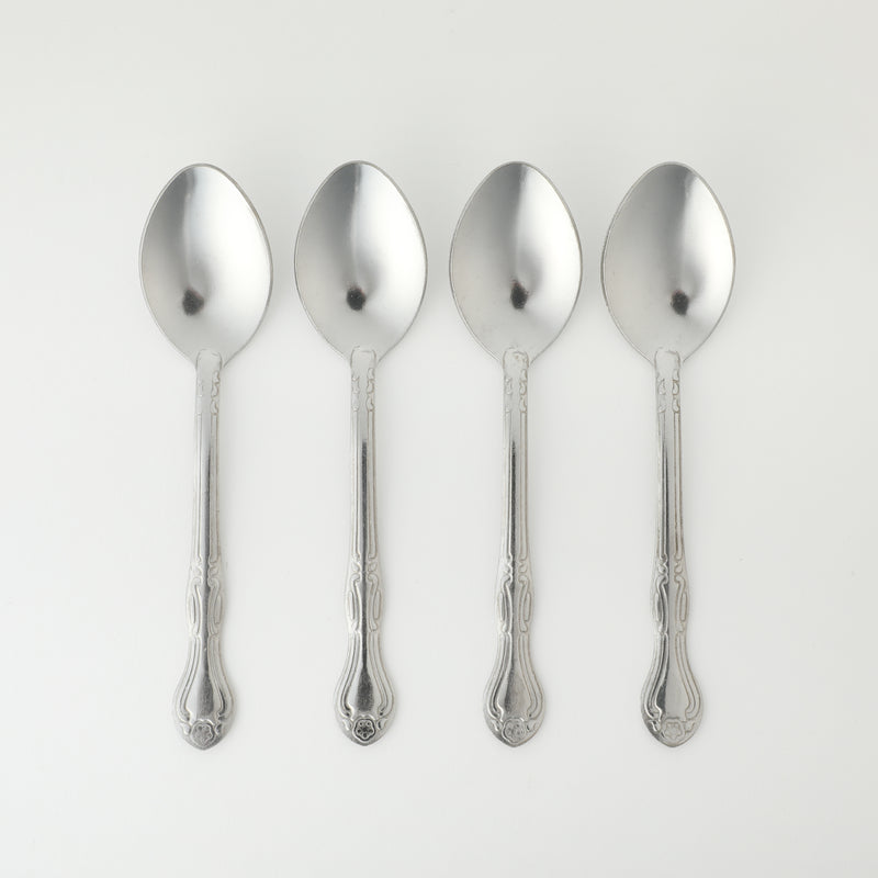 Gibson Home Abbie 4 Pack Teaspoon - Tumble Finish - Stainless Steel - Hang Tag - PDQ