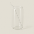 Gibson Home Zadie 10pc 18oz Borosilicate Glass Tumblers w/ Glass Straws & Cleaning Brush Set - Clear - Gift Box