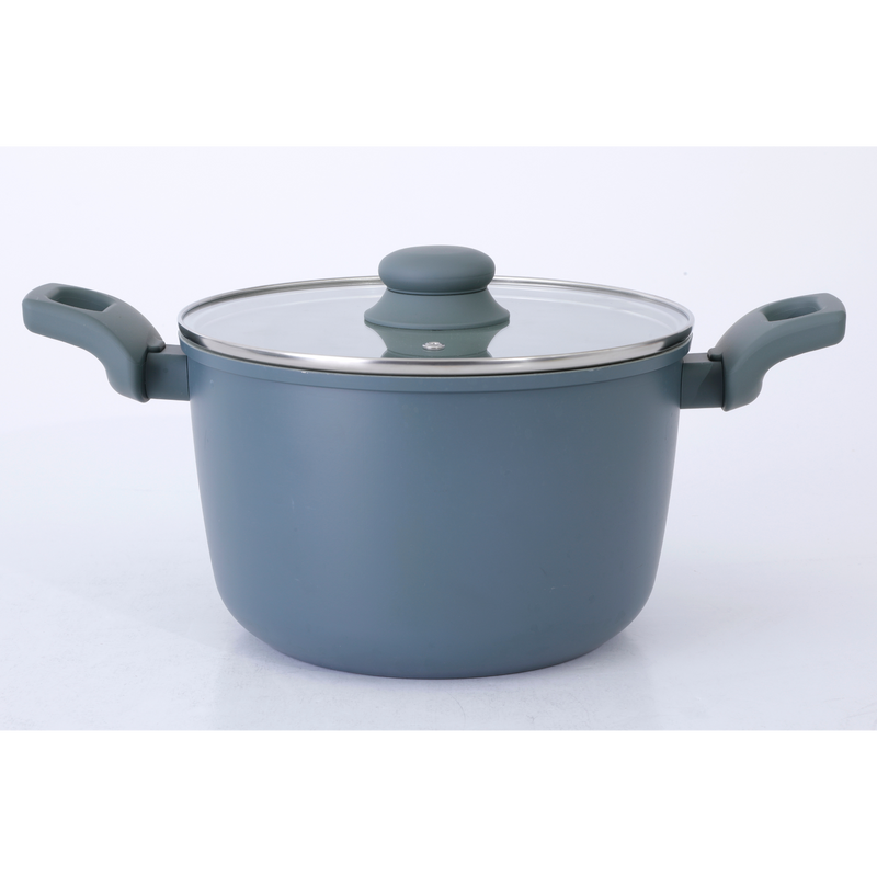 Gibson Home Barnsdall 7 pc Aluminum Cookware Set w/ Kitchen Tools - Ceramic Non-Stick Interior - Soft Touch Bakelite Handle - Gift Box